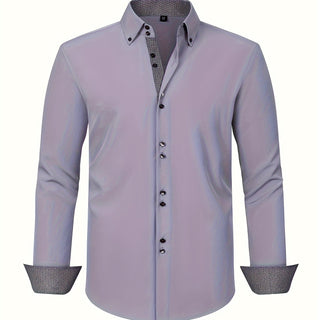 CHEMISE ÉLÉGANTE LÉGÈRE AVEC DÉTAILS CONTRASTÉS