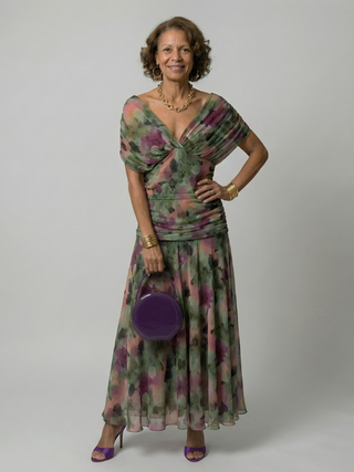 Robe Midi Décontractée à Épaules Dénudées Calen