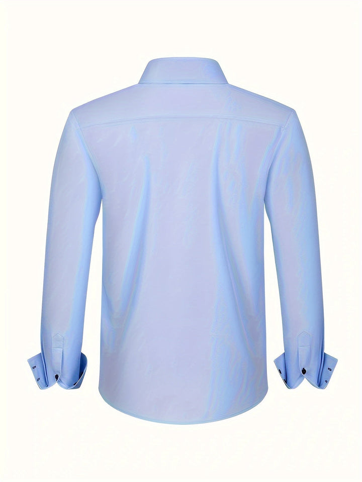 CHEMISE ÉLÉGANTE LÉGÈRE AVEC DÉTAILS CONTRASTÉS