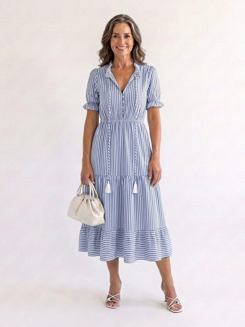 Robe midi à manches courtes Dakato