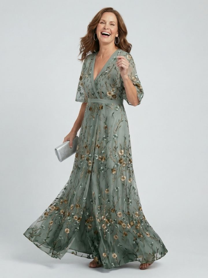Robe Maxi Halter Bloom Flow Selora