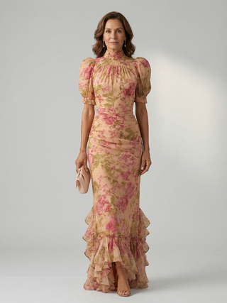 Robe Maxi à Col Montant Doux Vianne