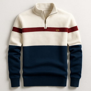 PULL HOMME AVEC ZIP AU COL