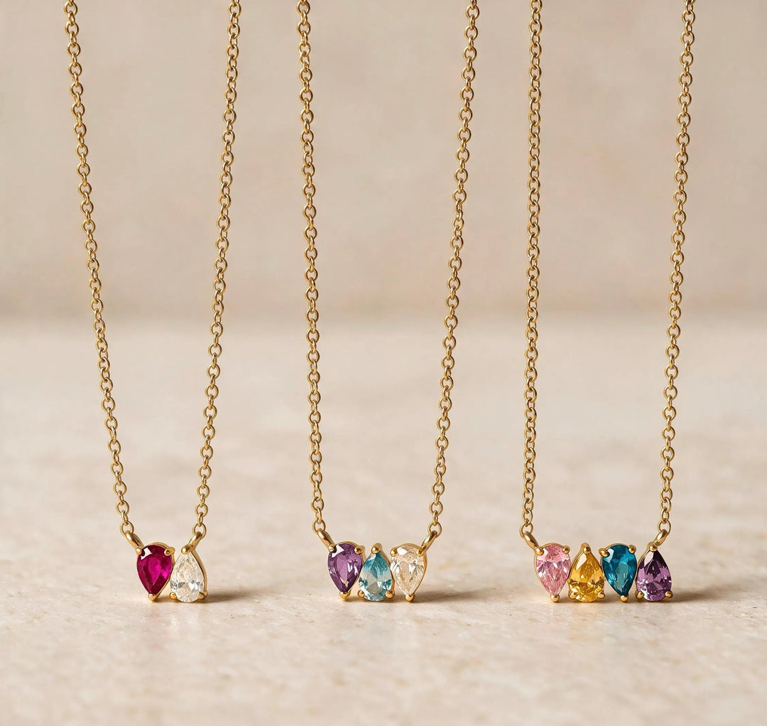 Chloé | Collier Pierres de Naissance Personnalisé
