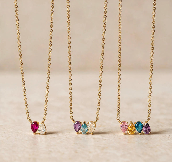Chloé | Collier Pierres de Naissance Personnalisé