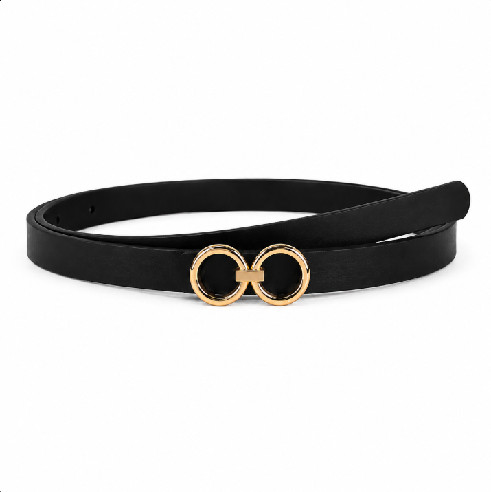 Ceinture Fine Femme à Double Boucle (108 cm)