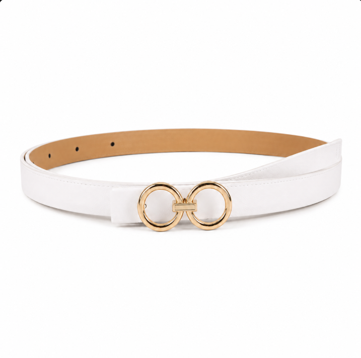 Ceinture Fine Femme à Double Boucle (108 cm)
