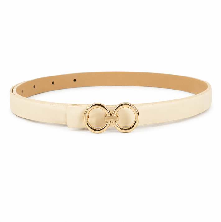 Ceinture Fine Femme à Double Boucle (108 cm)