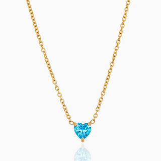 HEART SHAPED BIRTHSTONE NECKLACE