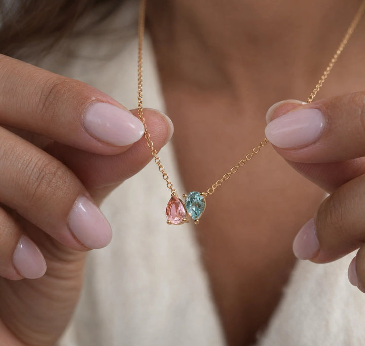 Chloé | Collier Pierres de Naissance Personnalisé