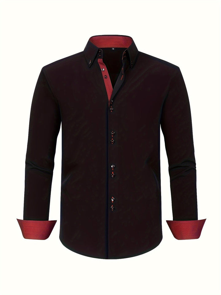 CHEMISE ÉLÉGANTE LÉGÈRE AVEC DÉTAILS CONTRASTÉS