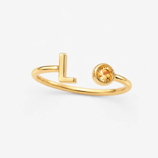 BAGUE PERSONNALISÉE AVEC PIERRE DE NAISSANCE