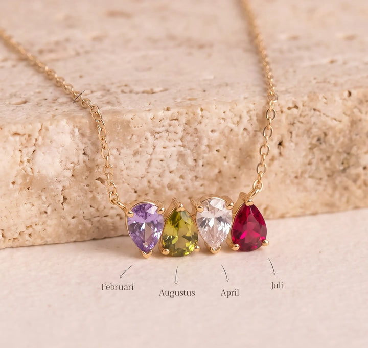 Chloé | Collier Pierres de Naissance Personnalisé