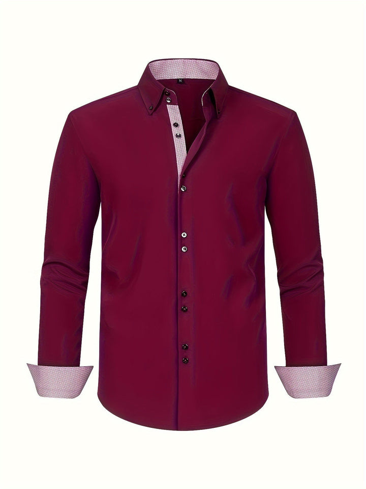 CHEMISE ÉLÉGANTE LÉGÈRE AVEC DÉTAILS CONTRASTÉS
