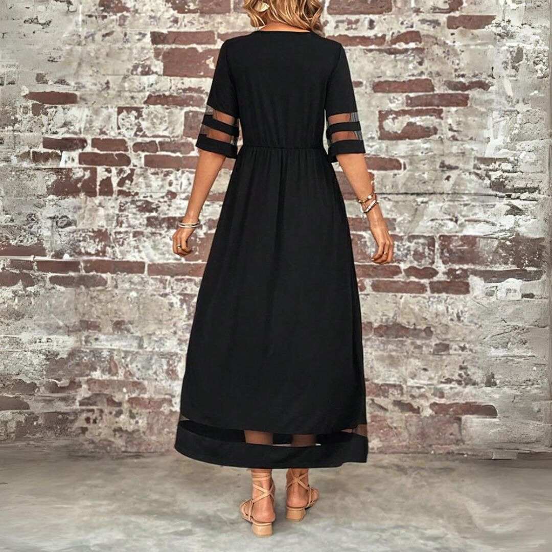 Faustine | Robe Midi Épurée et Flatteuse