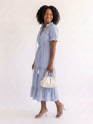 Robe midi à manches courtes Dakato