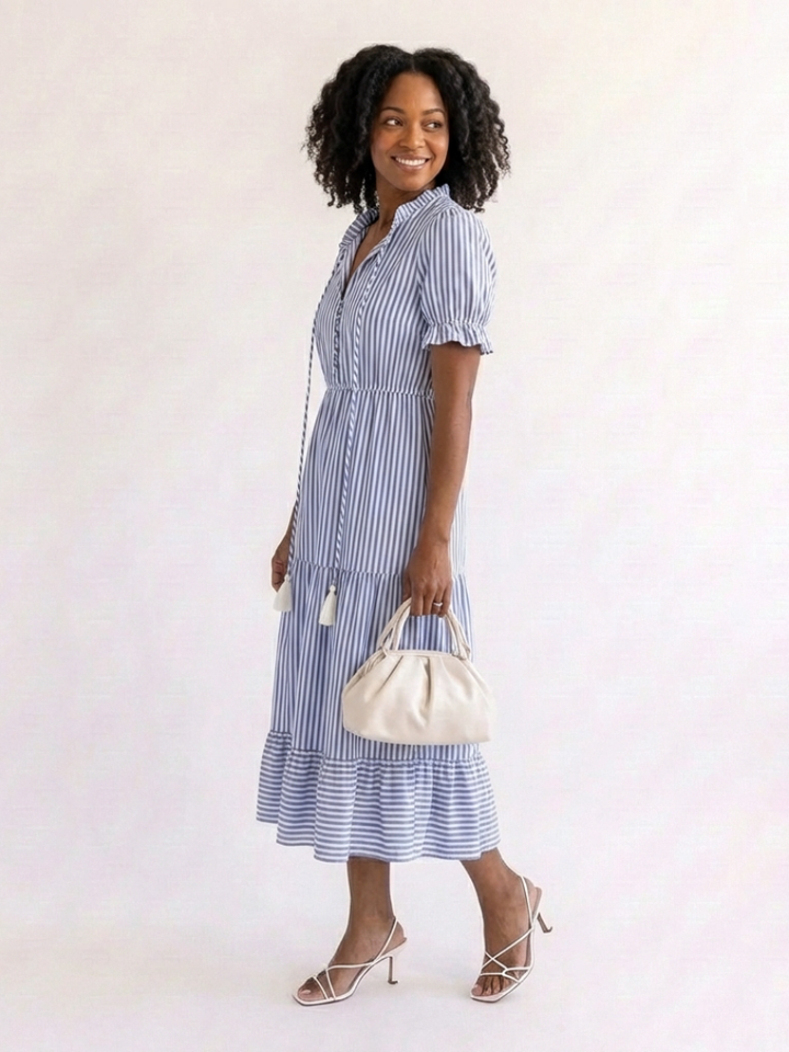 Robe midi à manches courtes Dakato