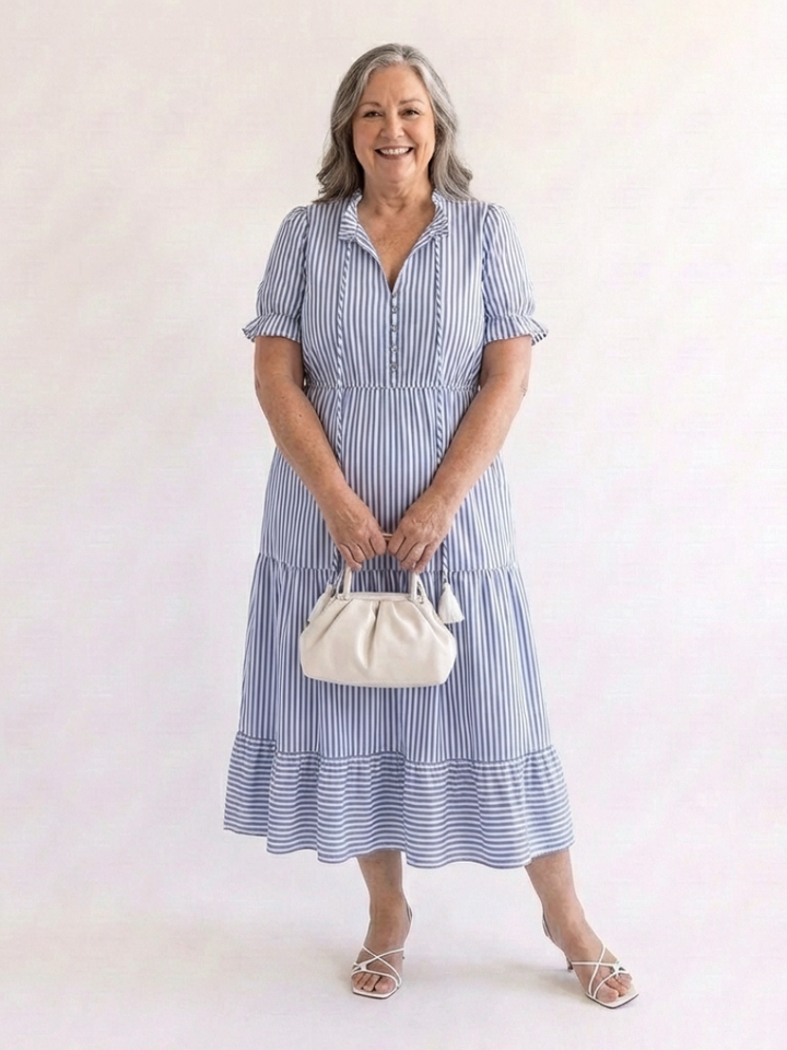 Robe midi à manches courtes Dakato