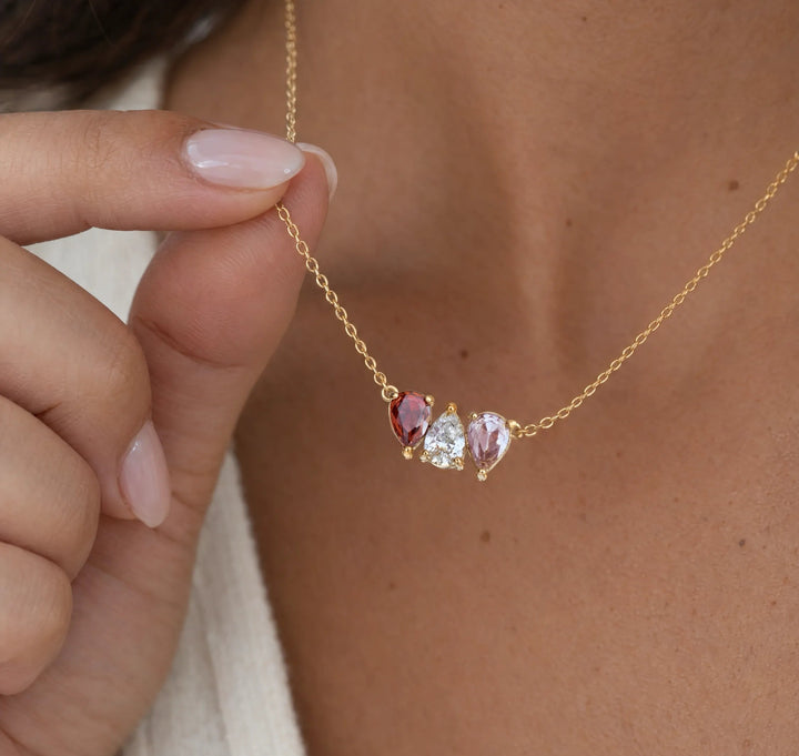 Chloé | Collier Pierres de Naissance Personnalisé