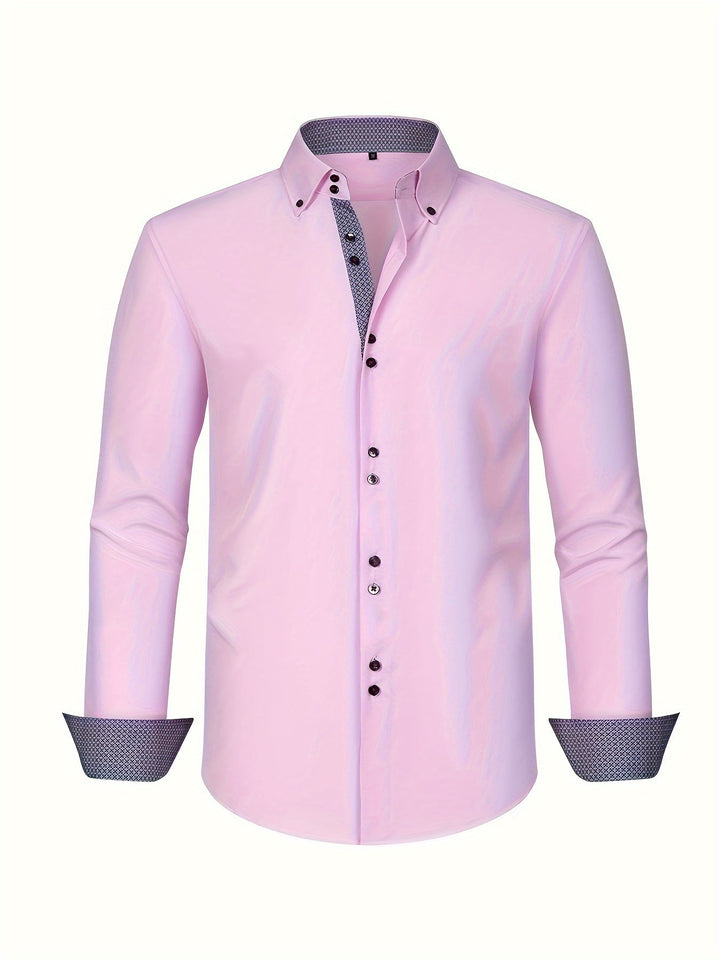 CHEMISE ÉLÉGANTE LÉGÈRE AVEC DÉTAILS CONTRASTÉS