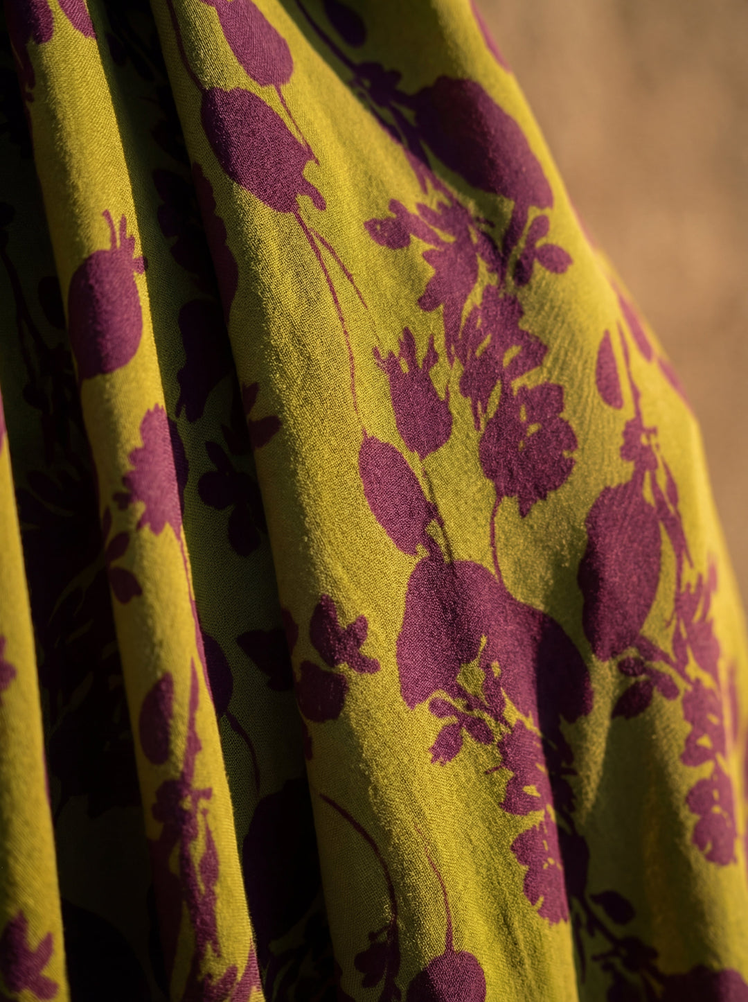 Mélisande | Robe Midi Fleurie Vert Olive