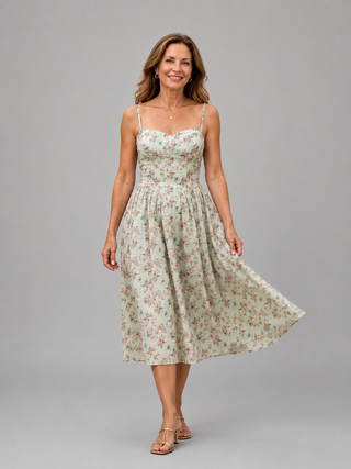 Camille | Robe Midi Fleurie