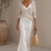 Alma | Robe Satin Élégante avec Pull