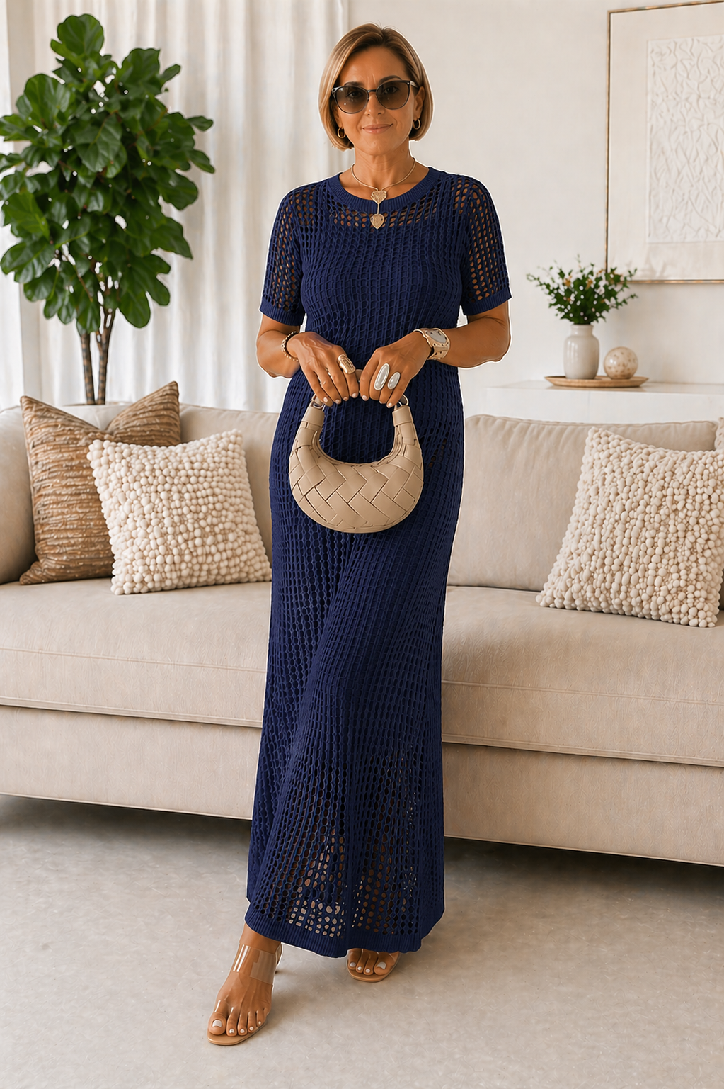 Clémence | Robe Maxi Longue Découpée + Robe Intérieure Gratuite