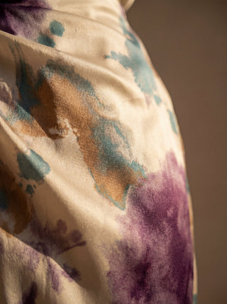 Eulalie | Robe Midi Portefeuille Aquarelle