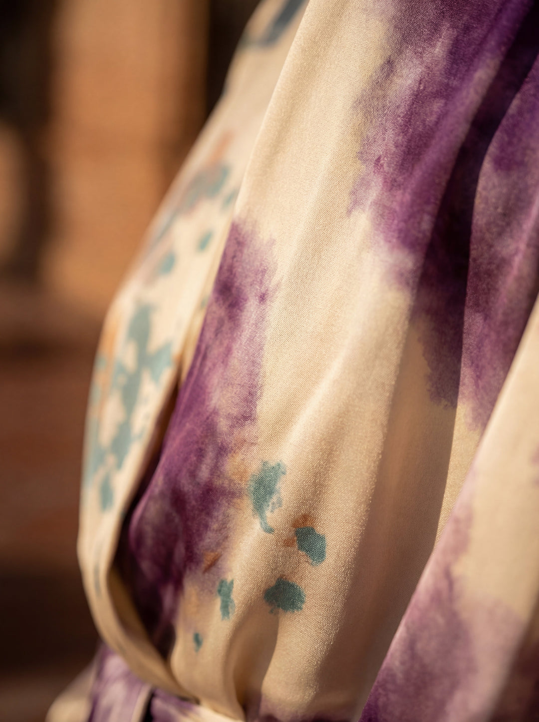 Eulalie | Robe Midi Portefeuille Aquarelle