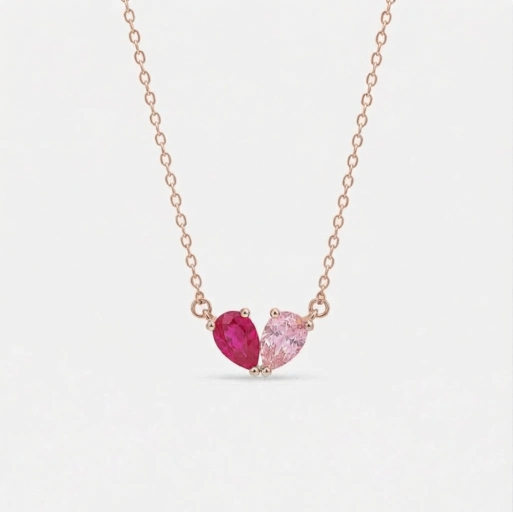 COLLIER DUO AVEC PIERRES DE NAISSANCE