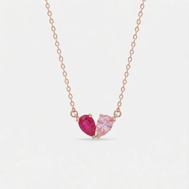 COLLIER DUO AVEC PIERRES DE NAISSANCE