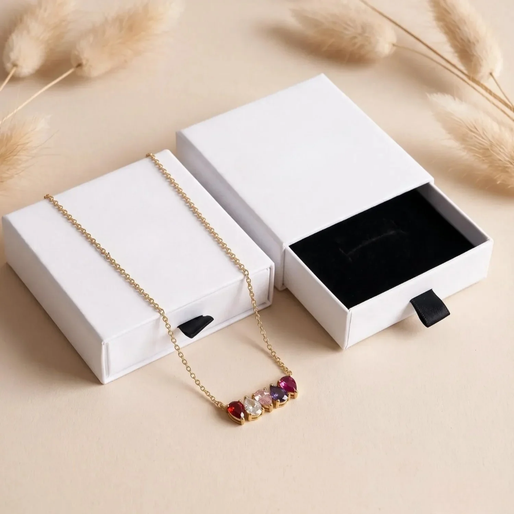 Chloé | Collier Pierres de Naissance Personnalisé