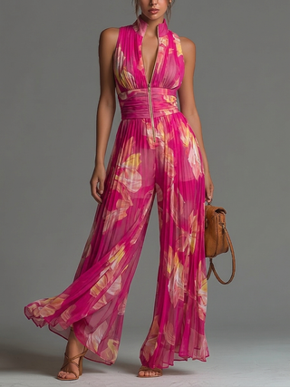Elise | Combinaison sans manches élégante – Rose