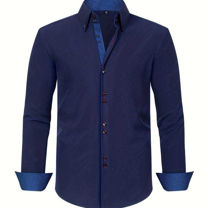 CHEMISE ÉLÉGANTE LÉGÈRE AVEC DÉTAILS CONTRASTÉS
