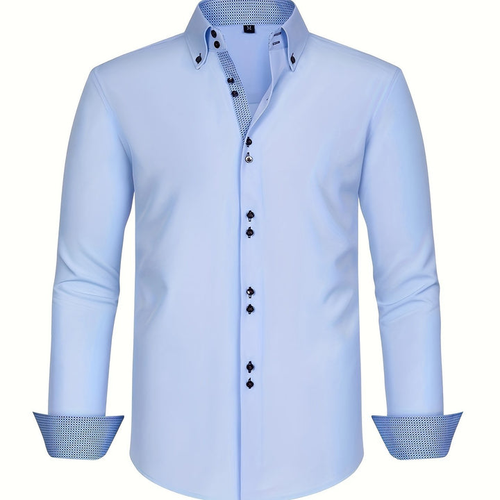CHEMISE ÉLÉGANTE LÉGÈRE AVEC DÉTAILS CONTRASTÉS