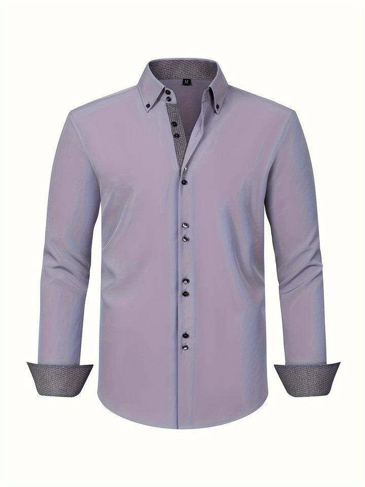 CHEMISE ÉLÉGANTE LÉGÈRE AVEC DÉTAILS CONTRASTÉS