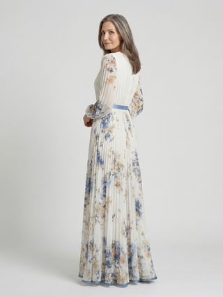 Robe Maxi Fleurie à Manches Longues Lavinia