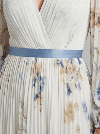 Robe Maxi Fleurie à Manches Longues Lavinia