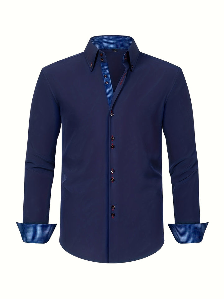 CHEMISE ÉLÉGANTE LÉGÈRE AVEC DÉTAILS CONTRASTÉS