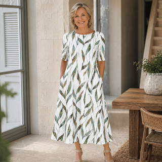 Fleur | Robe Midi Fleurie Sans Effort