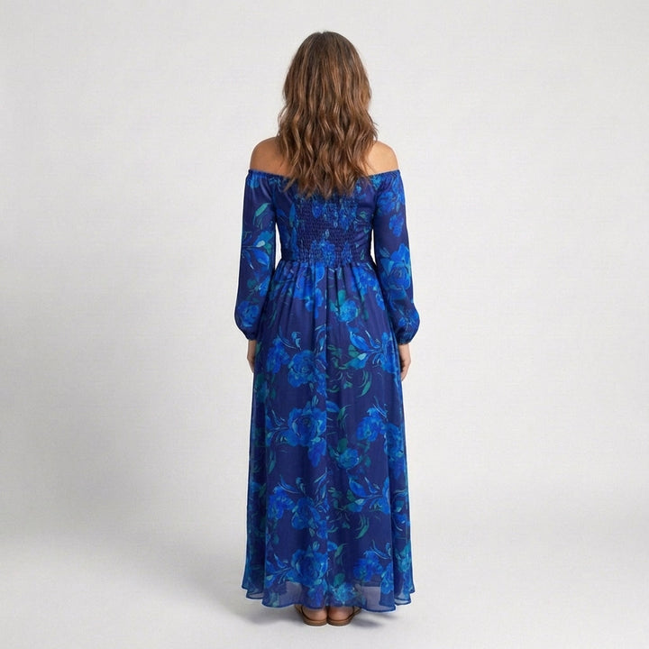 Robe Maxi Fleurie à Épaules Dégagées Aspen