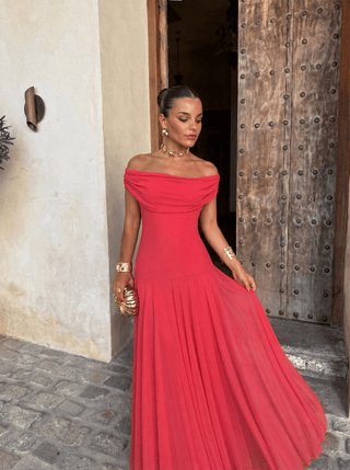 Madeleine | Robe Maxi Drapée Évasée