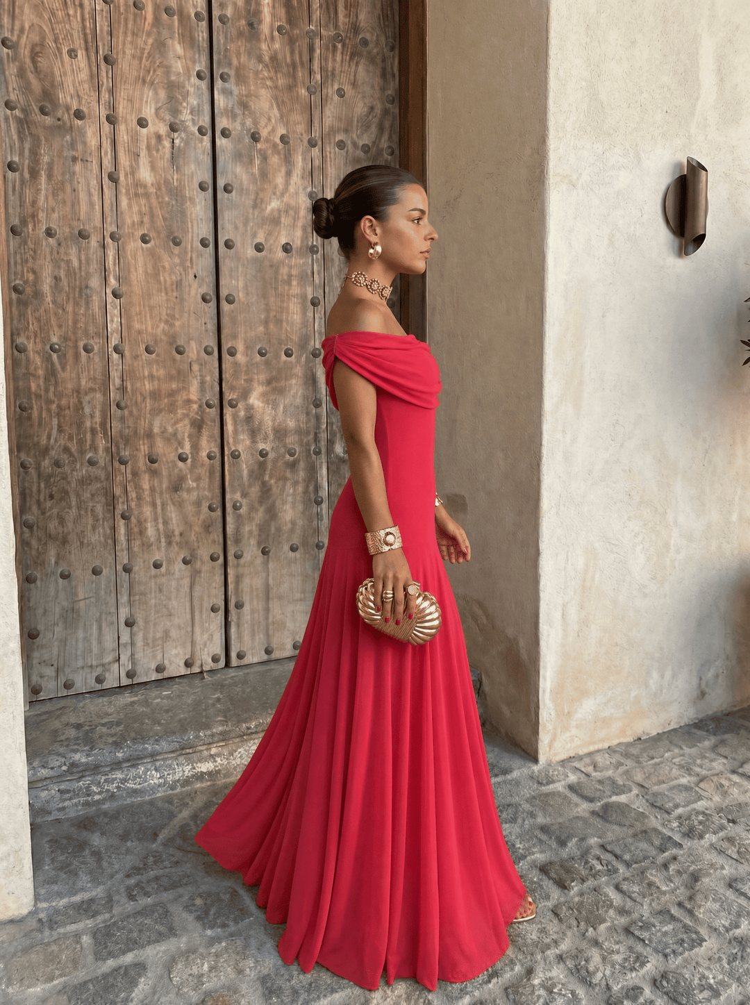 Madeleine | Robe Maxi Drapée Évasée