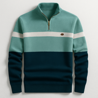 PULL HOMME AVEC ZIP AU COL