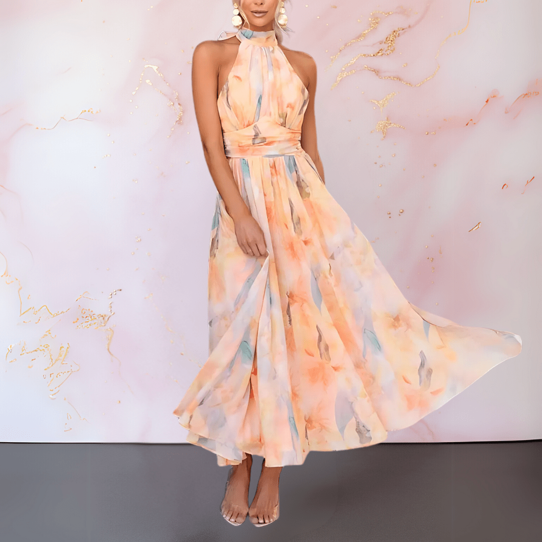 Jolie™ | Robe longue élégante à col licou