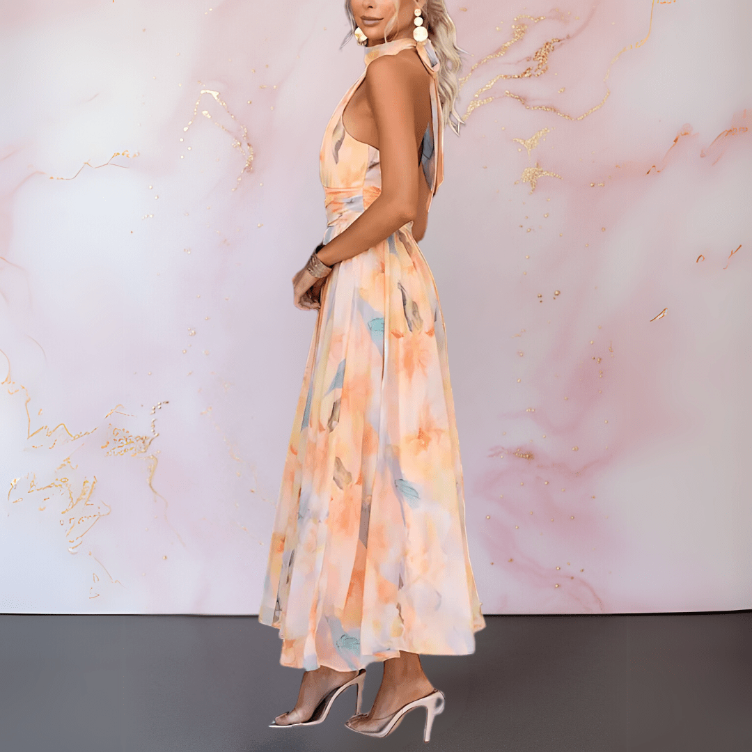 Jolie™ | Robe longue élégante à col licou