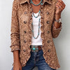 Noémie | Veste Bohème Fleurie Vintage Marron à Volants