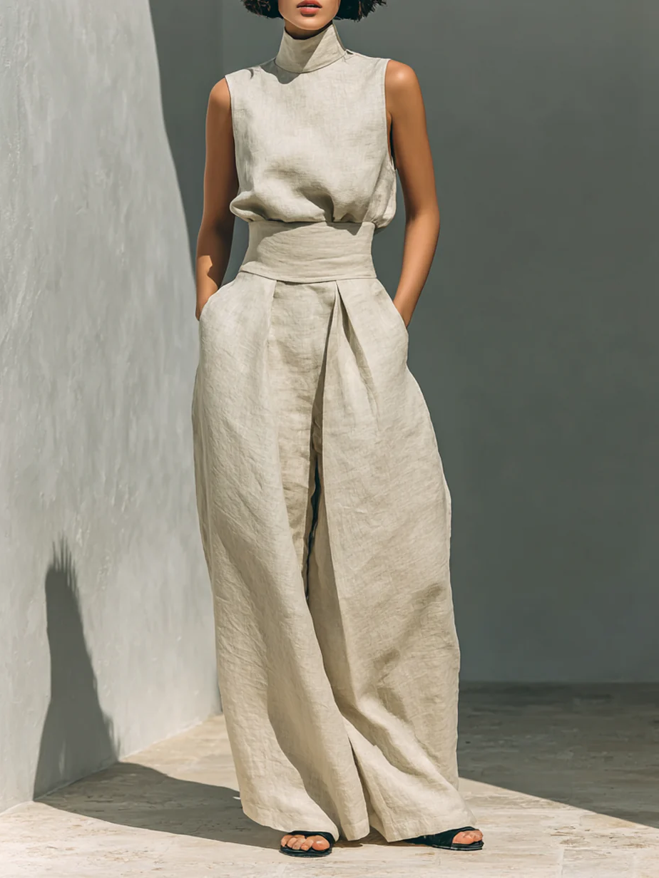 Ensemble Large en Lin Élégant Ariana