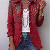 Charlotte | Veste Bohème Paisley Rouge à Volants